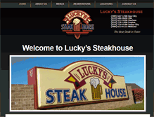 Tablet Screenshot of luckyssteakhouse.com